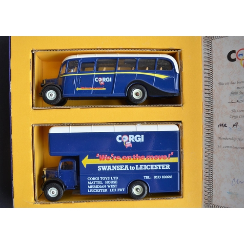 316 - Eight mostly 1/50 scale diecast model commercial vehicles and vehicle sets from Corgi to include a 1... 