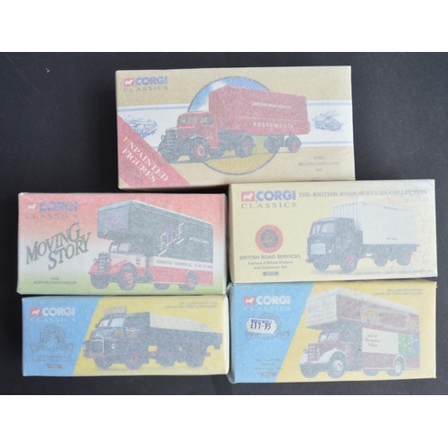 316 - Eight mostly 1/50 scale diecast model commercial vehicles and vehicle sets from Corgi to include a 1... 