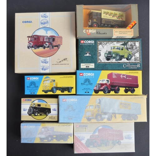 317 - Nine boxed diecast vehicle models, mostly commercial trucks from Corgi to include a 1/43 scale 96895... 