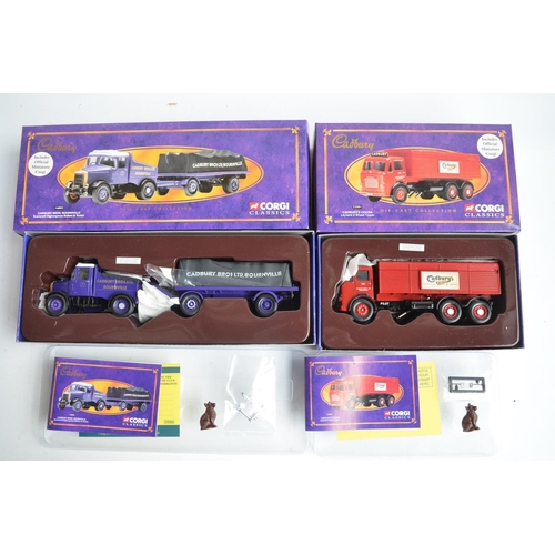 319 - Nine boxed Cadbury themed diecast model vehicles and truck models from Corgi to include 16002 Scamme... 