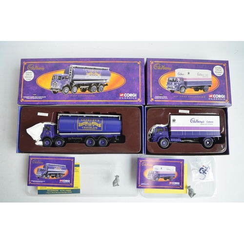 319 - Nine boxed Cadbury themed diecast model vehicles and truck models from Corgi to include 16002 Scamme... 