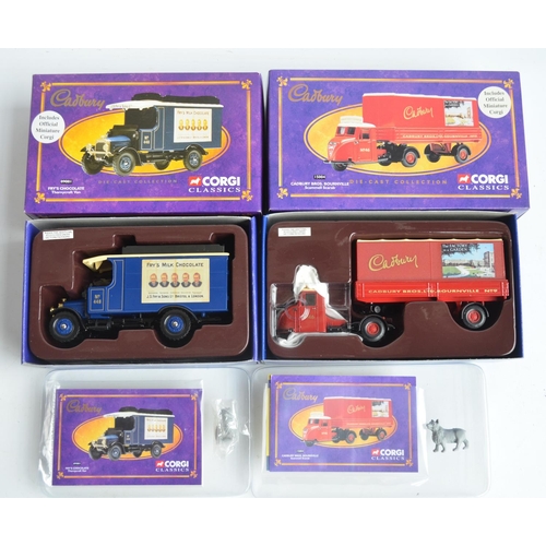 319 - Nine boxed Cadbury themed diecast model vehicles and truck models from Corgi to include 16002 Scamme... 