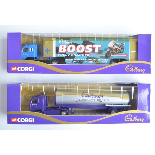 319 - Nine boxed Cadbury themed diecast model vehicles and truck models from Corgi to include 16002 Scamme... 