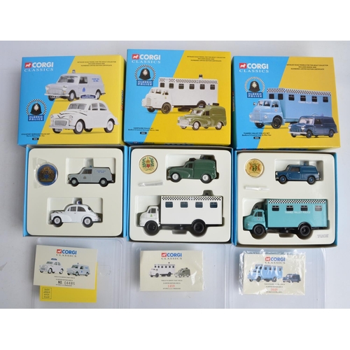 320 - Ten boxed limited edition 1/43 and 1/50 scale diecast British Police and Fire Rescue vehicles and ve... 