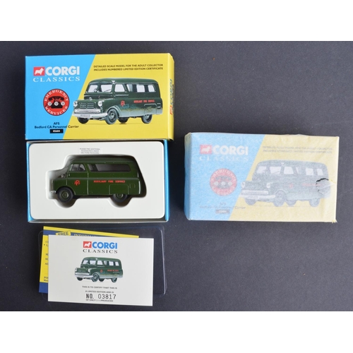 320 - Ten boxed limited edition 1/43 and 1/50 scale diecast British Police and Fire Rescue vehicles and ve... 