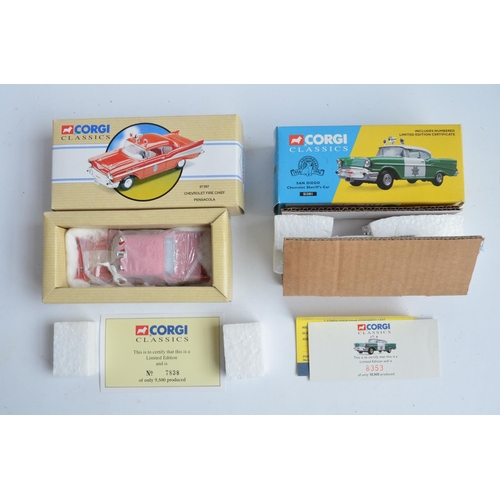 321 - Collection of 1/43 and 1/50 scale diecast model American vehicles from Corgi to include Lionel City ... 