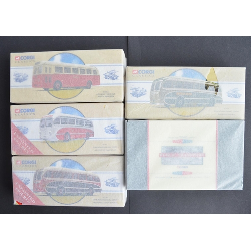 322 - Thirteen 1/50 scale diecast bus models from Corgi including 5 unopened/factory tissue wrapped exampl... 