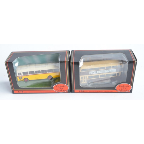 324 - Fourteen boxed diecast bus models to include 8x 1/64 scale limited edition double decker's from Corg... 