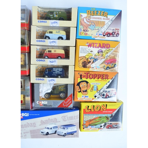 325 - Collection of diecast model vehicles from Corgi (including 4x limited edition Comic Classics example... 