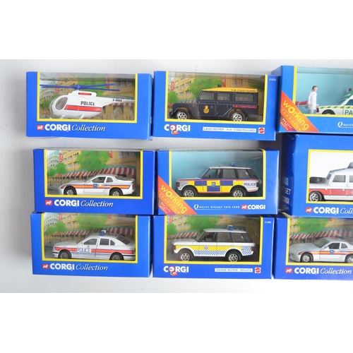 326 - Eleven boxed as new Corgi Collection series diecast emergency vehicle and vehicle sets to include 60... 