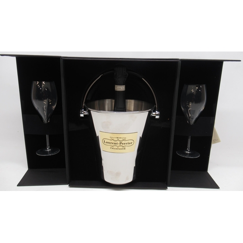 1041 - Vanessa Feltz collection - Laurent-Perrier Grand Siècle Champagne gift set with two glasses, branded... 