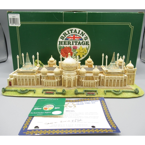 1078 - Lilliput Lane, The Royal Pavilion, Brighton L23cm, with box and certificate