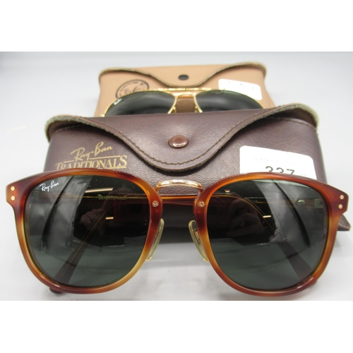 415 - Ray ban women's sunglasses, style S, (CS003) with case, and a pair of ray ban men's aviator sunglass... 