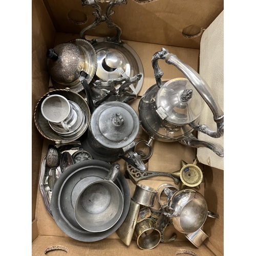 1276 - Collection of metalware incl. FB Rogers USA silver plated teaware; collection of 45 singles; and a c... 