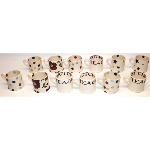 412 - Collection of twelve small Emma Bridgewater mugs, various designs, H7.5cm