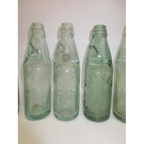 216 - Collection of seventeen Codd-neck bottles from across the West Yorkshire region, including Barnsley,... 