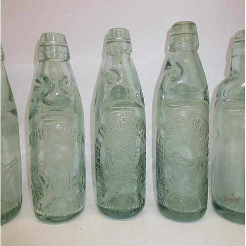 219 - Collection of seventeen Codd-neck bottles from across Britain, including Aldershot, Daybrook, Castle... 