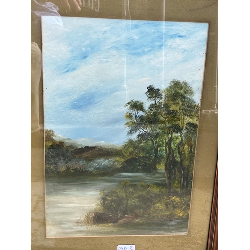 718 - L. Sayner (20th century); Lake District landscapes, pair of oils on board, signed, a Contemporary st... 