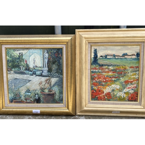 718 - L. Sayner (20th century); Lake District landscapes, pair of oils on board, signed, a Contemporary st... 