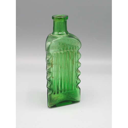 226 - Wilson's patent glass poison bottle, H13.5cm, 4oz