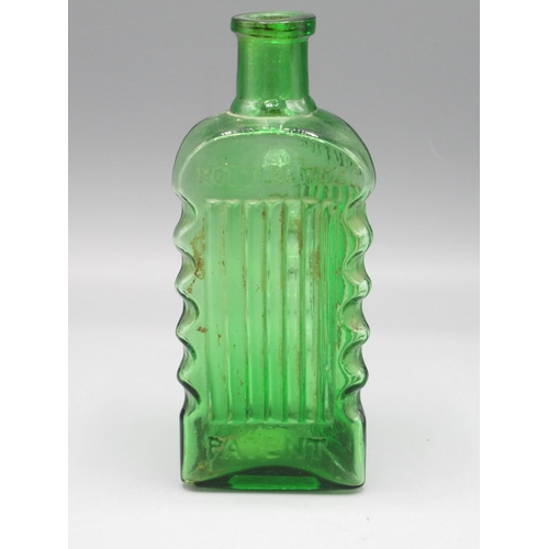 226 - Wilson's patent glass poison bottle, H13.5cm, 4oz