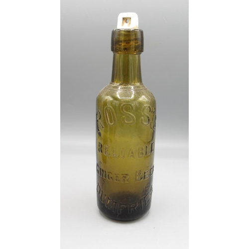 239 - Four antique amber glass bottles, including Dr Soules Hop Bitter dated 1872, Ross's Reliable Ginger ... 