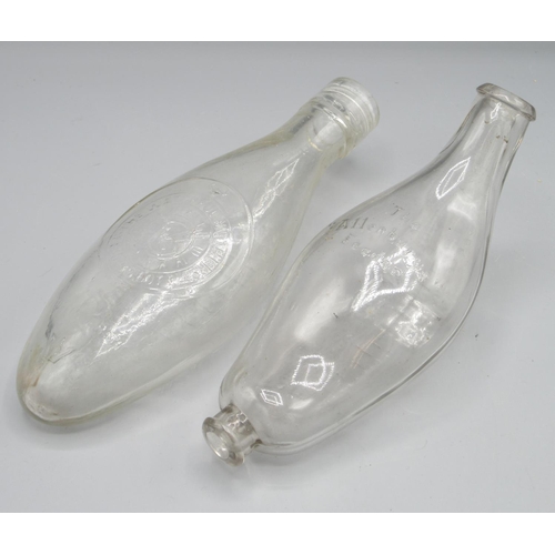 241 - Two antique glass feeding bottles, including the 'Allenbury's' feeder (2)