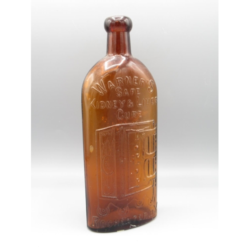 243 - Warner's Safe Kidney and Liver Cure bottle, with embossed text and logo to front and 'Rochester, NY'... 