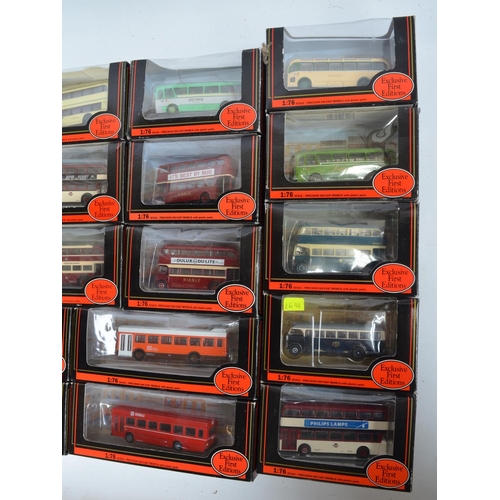 1111 - Twenty seven boxed 1/76 scale diecast bus models and model sets from EFE. Contents appear un-display... 