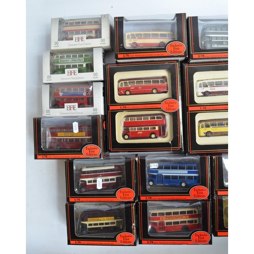 1111 - Twenty seven boxed 1/76 scale diecast bus models and model sets from EFE. Contents appear un-display... 