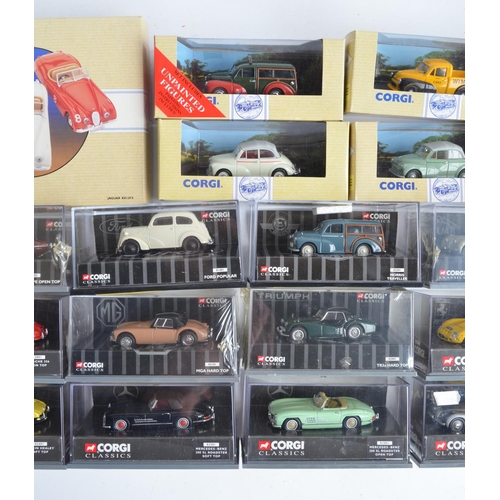 328 - Twenty two boxed 1/43 scale diecast car and van models/model sets from Corgi including 97706 3 car J... 