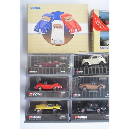 328 - Twenty two boxed 1/43 scale diecast car and van models/model sets from Corgi including 97706 3 car J... 