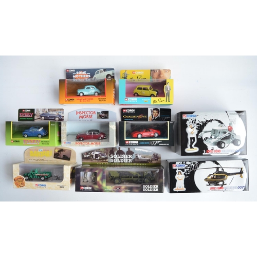 329 - Nine film and television themed diecast model vehicles and vehicle sets to include James Bond Collec... 