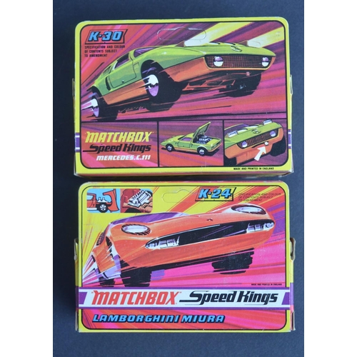 335 - Vintage Matchbox Speed Kings diecast K-30 Mercedes C111 and Lamborghini Miurra. Both models in super... 