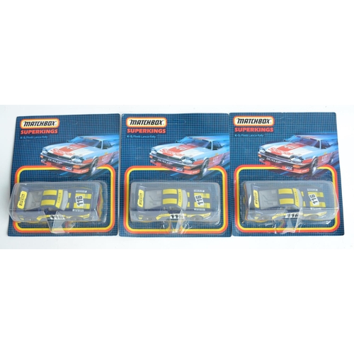 337 - Sixteen boxed/unopened Matchbox blister pack Superkings diecast model cars, some repetition. Models ... 