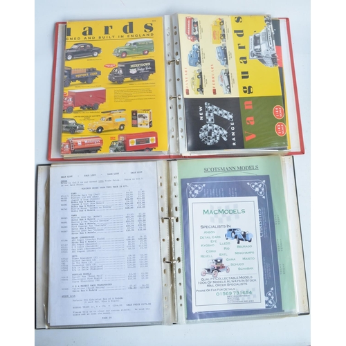 339 - Eight A4 ring binders containing a large quantity of model brochures, catalogues and other similar m... 