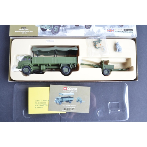 340 - Collection of diecast military models to include 7 Corgi Classics, 69902 1/50 scale British Army Bed... 