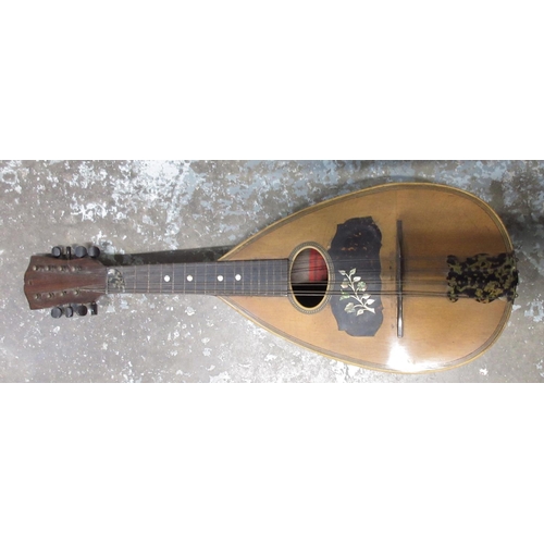 1118 - Eight string Mandolin, with label for Boston Music School, L62cm