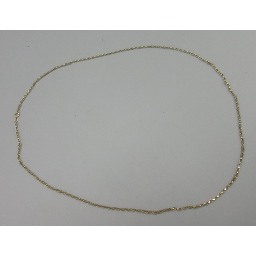 180 - 9ct yellow gold belcher chain necklace, stamped 375, L60cm, 6.4g