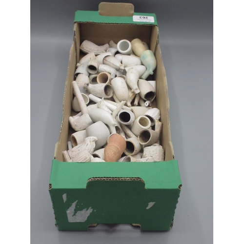 263 - Large collection of clay pipes and fragments of various designs and eras