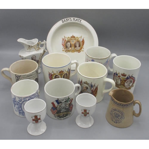 270 - Collection of Commemorative ceramics incl. George VI coronation, Edward VIII coronation, November 11... 