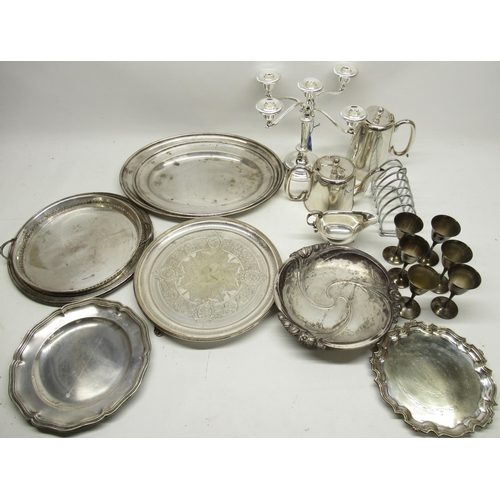 1047 - Vanessa Feltz collection - Collection of EPNS and silver plate tableware incl, candelabra, silver pl... 