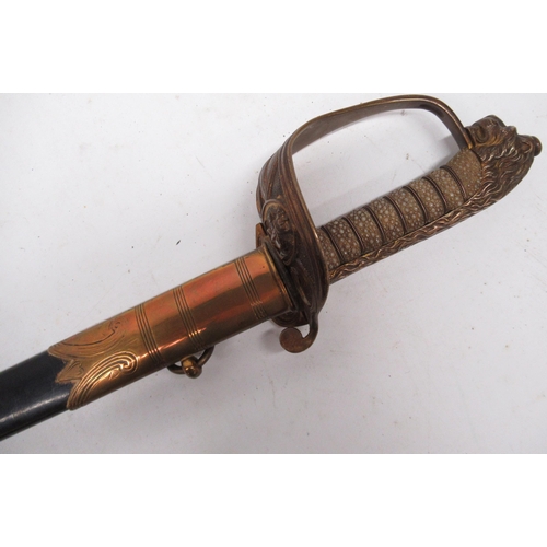 678 - Royal Navy officers dress sword, 32