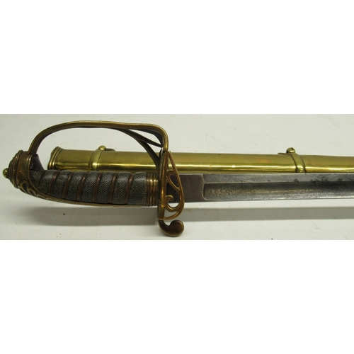 681 - Victorian 1847 pattern infantry officers Sword, 31 3/4