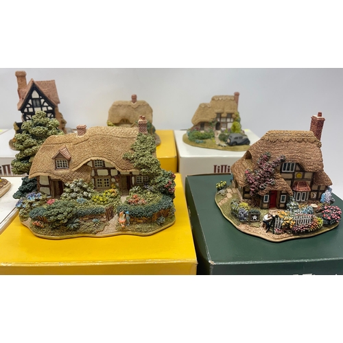 1086 - Collection of Lilliput lane models incl, Spring Glory 741, Forget Me Not 599, Stargazers Cottage L22... 