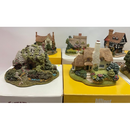 1086 - Collection of Lilliput lane models incl, Spring Glory 741, Forget Me Not 599, Stargazers Cottage L22... 