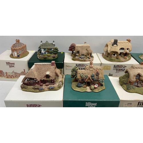 1089 - Collection of Lilliput Lane models incl, Fresh Today L2256, Butterwick, Victoria Cottage, Catkin Cot... 