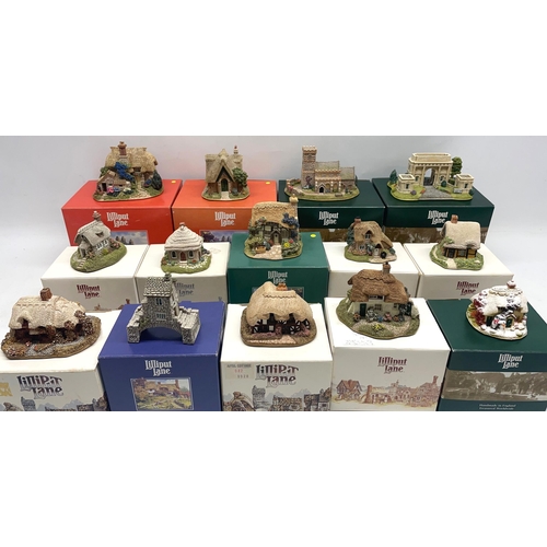 1092 - Collection of Lilliput Lane models incl, Bridge House 1991 022, Buttercup Cottage, April Cottage, et... 