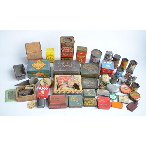 327 - Collection of original vintage kitchen and general household related metal tins to include Maxwell H... 