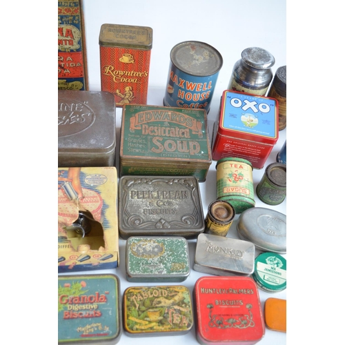 327 - Collection of original vintage kitchen and general household related metal tins to include Maxwell H... 